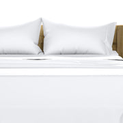 TEXAS LINEN CO. 100% Egyptian Cotton Sheets King Size Set - 1200 Thread Count Egyptian Cotton Luxury Sheets King Size, 17" Deep Pocket, Soft, Cooling Sateen Weave Hotel Quality Bedding Set - White