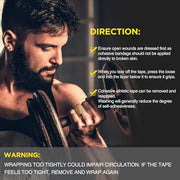 OK TAPE 12 Rolls Self Adhesive Bandage Wrap, Elastic Athletic Tape, Self Stick Bandage Tape, Vet Wrap, Medical Wrap for Wrist, Feet, 2" x 5 Yards - Black