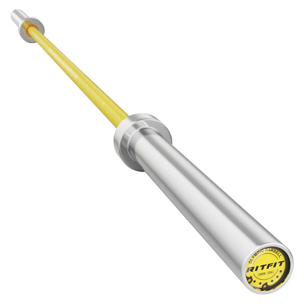 RITFIT 7FT Olympic Barbell for Strength and Weightlifting Training - 2 Inch Olympic Bar for Squat, Deadlift, Bench Press, Curl, Overhead Press - 500lbs/1000lbs/1500lbs Capacity