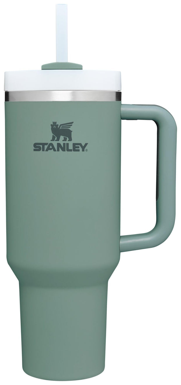 STANLEY Quencher H2.0 Tumbler with Handle and Straw 40 oz | Flowstate 3-Position Lid | Cup Holder Compatible for Travel | Insulated Stainless Steel Cup | BPA-Free | Black Chroma