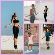 Weighted Jump Rope Nylon Adjustable - Tangle-Free Jump Rope for Women, Men, Kids, and Adults with Foam Handle, Rapid Speed with Ball Bearings, 360° Rotation Jumprope for Fitness, Training and Exercise