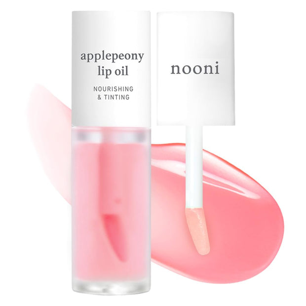 NOONI Korean Hydrating Lip Oil - Appleberry | Long-Lasting, Moisturizing, Plumping, Revitalizing for Dry Lips, Waterproof, No Peel Off, Hydrating, Nourishing Crystal Clear, 0.12 FL Oz