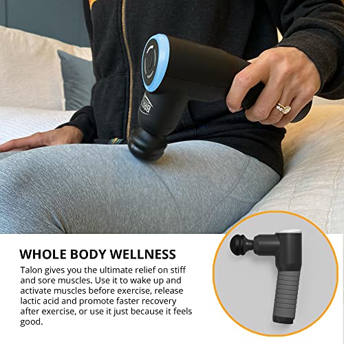Talon Percussion Massage Gun + Massage Cane + Gun Holder System - Deep Tissue Muscle Massager with Arm Attachment for Whole Body Pain Relief, Upper and Lower Back, Neck & Shoulder Relaxer