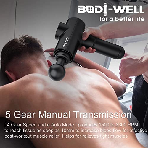 Massage Gun Deep Tissue - Back Muscle Massager w/High Torque Motor for Back Pain, Shoulder, Neck, Body, All Muscles Recover & Massage