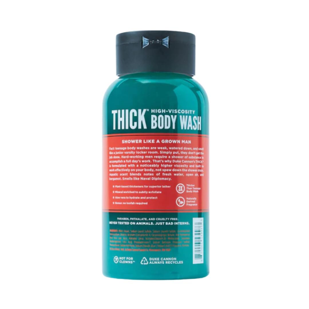 Duke Cannon Supply Co. THICK High-Viscosity Body Wash for Men Smells Like Bourbon Oak Barrel Multi-Pack - Premium Ingredients, Plant-Based Thickeners, Superior Lather, Exfoliating, 17.5 Fl Oz (3 Pack)