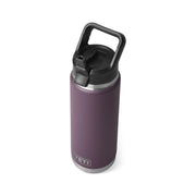 YETI Rambler 26 oz Bottle, Vacuum Insulated, Stainless Steel with Straw Cap, Wetlands Brown