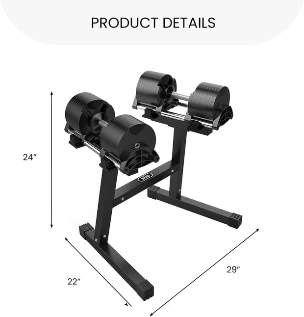 Nuobell Adjustable Dumbbell Stand and Rack. Perfect for Nuobell Adjustable Dumbbell Set. Safe, Convenient and Prevents Accidents. This is a Nuobell Dumbbells 80lb Rack / Stand Only, No Weights Included.