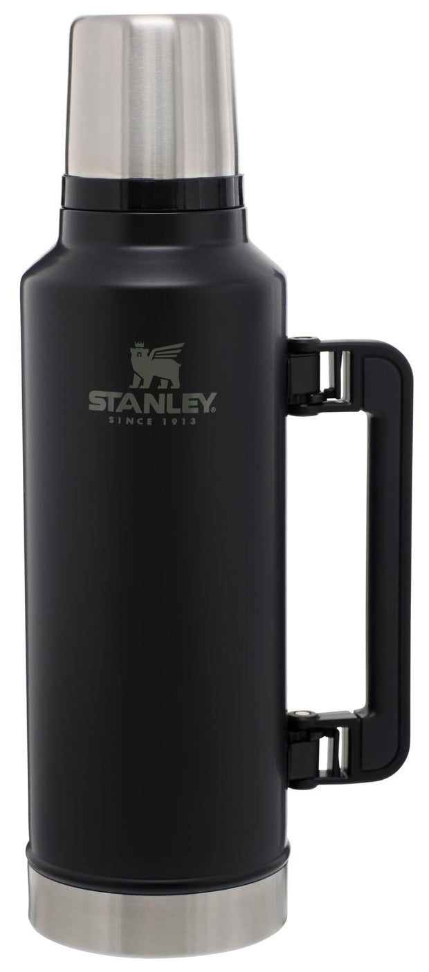 Stanley Classic Legendary Vacuum Bottle 2.0 qt | Wide Mouth with Leakproof Cup Lid | Keep Drinks Hot or Cold | Packable for Travel | Insulated Stainless Steel Thermos | BPA-Free | Hammertone Green