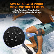 PreCut Kinesiology Tape for Knees, 12PCS Upgraded Waterproof KTQUICK Knee Tape for Knee Pain Relief Pre Cut, Original Cotton Athletic Knee Tape, Waterproof&Hypoallergenic Latex-Free for Sports (Black)