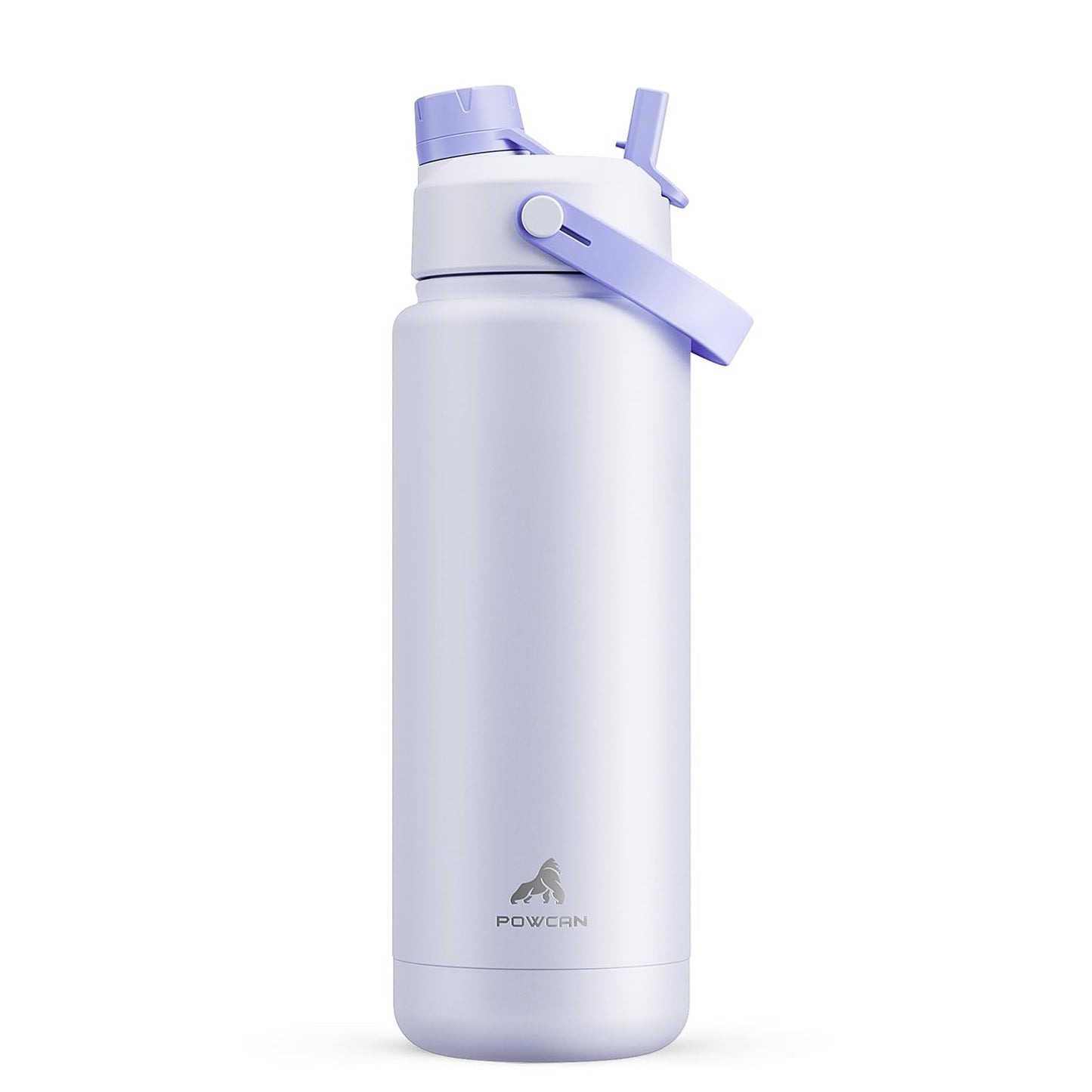 26 oz Insulated Water Bottle with 2-in-1 Straw and Spout Lid, Keep Cold 24H, Leak-Proof, Fits in Car Cup Holder, Stainless Steel Water Bottle for Sports, Travel, and School (Cotton Candy)
