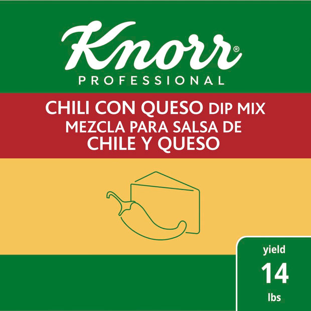 Knorr Professional Chili Con Queso Dip Mix Vegetarian, No Artificial Flavors or Added MSG, 0g Trans Fat, 1.06 lbs, Pack of 6