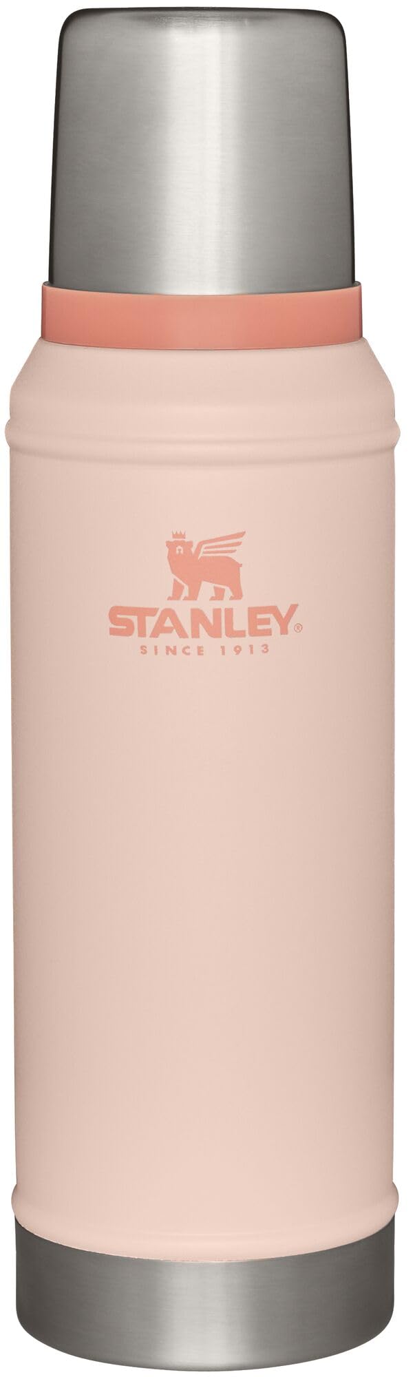 Stanley Classic Legendary Vacuum Bottle 2.0 qt | Wide Mouth with Leakproof Cup Lid | Keep Drinks Hot or Cold | Packable for Travel | Insulated Stainless Steel Thermos | BPA-Free | Hammertone Green