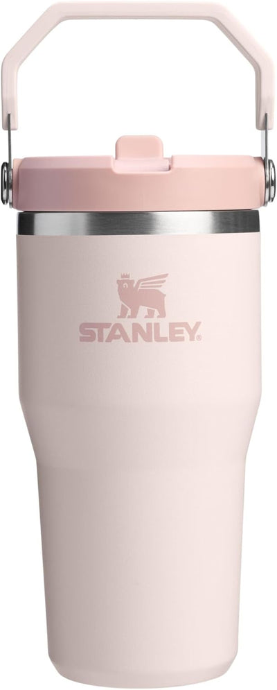 Stanley IceFlow 2.0 Flip Straw Tumbler with Handle 20 oz | Twist On Lid and Flip Up Straw | Leak Resistant Water Bottle | Insulated Stainless Steel | BPA-Free | Rose Quartz