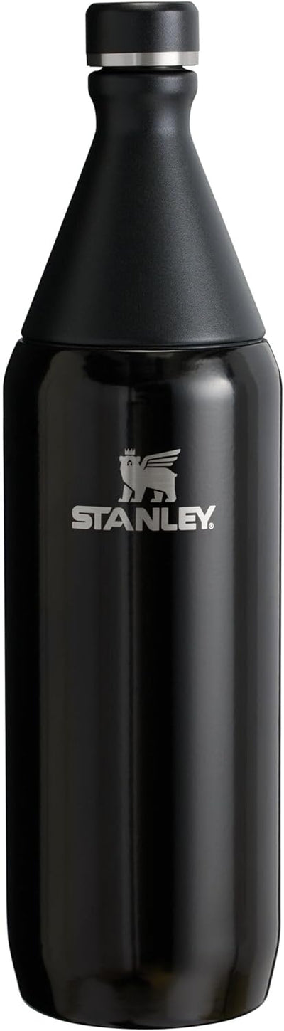 Stanley All Day Slim Bottle 34 oz | Twist On Lid with Leakproof Seal | Slim Design for Travel & Gym | Insulated Stainless Steel | BPA-Free | Black