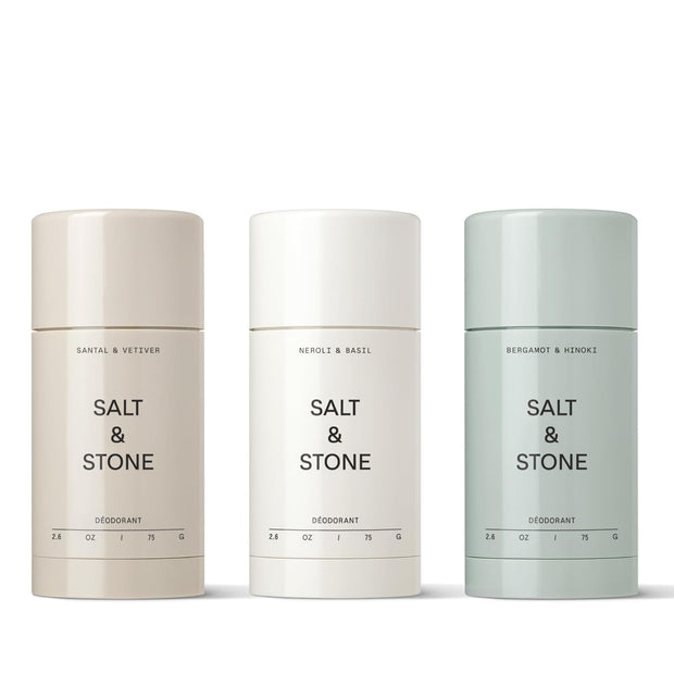 SALT & STONE Aluminum Free Deodorant | Extra Strength 48 Hour Protection for Women & Men | Made with Seaweed Extracts, Shea Butter & Prebiotics (Bergamot & Hinoki)