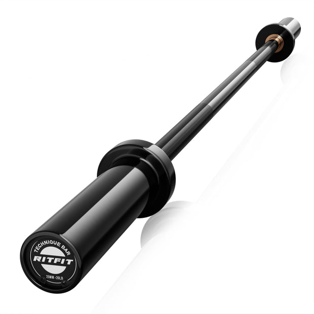 RITFIT Olympic Barbell 4ft/4.8ft/6ft - 2 Inch Weight Bar for Strength Training, Weightlifting, Squat, Deadlift, Bench Press, Curl, Overhead Press - 350lbs/500lbs Capacity