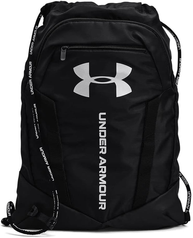 Under Armour Unisex-Adult Undeniable Sackpack , Black (001)/Metallic Silver , One Size Fits Most