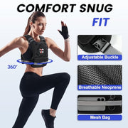 VBSD Adjustable Weighted Vest for Women Men 4-10lb/11-20lb/20-32lb Vest with 6 Ironsand Weights Body Weight Vest with Reflective Strip for Running Walking Strength Training Workouts