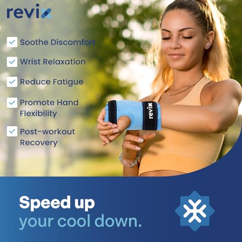 REVIX Wrist Ice Pack Wrap for Carpal Tunnel, Reusable Gel Ice Pack for Hand Relaxation, Cold Compress, Enhancing Comfort and Soothing Fatigue, 1Pack
