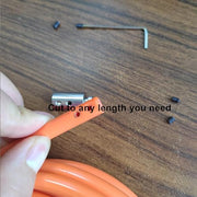 Skipping Rope Spare Replacement Cable for Crosstraining, Fitness and Boxing by MOGOLD | PVC, steel 8mm diameter Orange| For Regular Training | Compatible with other brands.