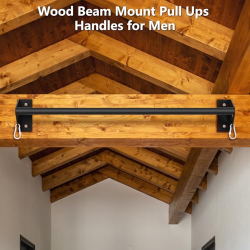 Wall Mounted Doorway Pull Up Bar, Heavy Duty Strength Training Pull-Up Bars for Doorframe, Support Beam or Joist Mount Thick Metal Sturdy Construction Support 500 lbs