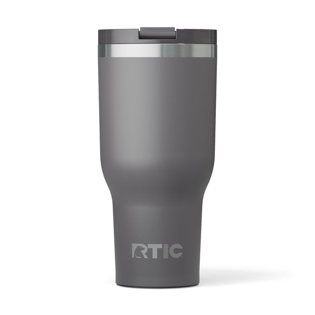 RTIC 30oz Essential Tumbler with Lid, Insulated, Stainless Steel, Metal, Double Wall Vacuum-Insulation, Ceramic Lined, Travel Cup for Iced Coffee, Tea, Hot and Cold Drink, Graphite
