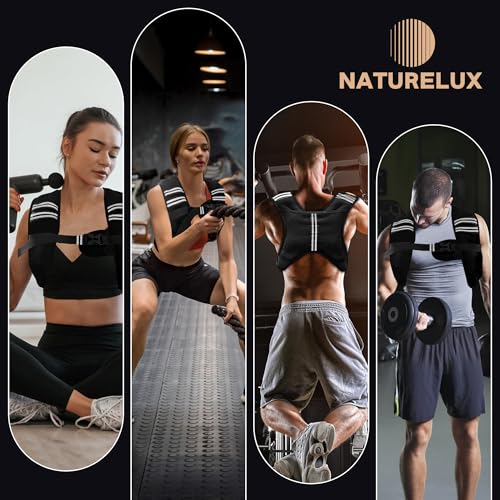 Weighted Vest Men or Women - 5/10/15/20/25/30lbs Weights with Reflective Stripe, Weighted Vest for Workout Equipment for Strength Training Running - Walking Weight Loss