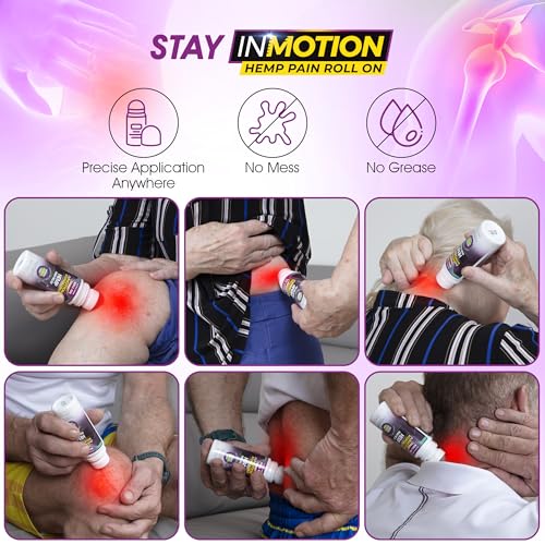 Roll On for Pain Relief - Premium Ultra Strength Fast Acting, Long Lasting, Odorless Hemp Oil Roll On Pain Reliever for Joint, Muscle, & Back