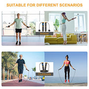 Smart Jump Rope, Multifun Speed Skipping Rope with Weight/Lap/Time/Calorie Counter Adjustable Digital Counting Jump Ropes for Home Gym, Cordless Jumping Rope for Men Women Kids