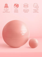 Yoga Ball for Exercise, Pilates Set, 4 Sizes Fitness Ball for Workout, Birthing, Pregnancy, Physical Therapy- Pump Included