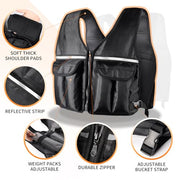 Prodigen Adjustable Weighted Vest, 0-10 lb/0-12 lb/0-18 lb Weight Vest for Women and Man with 8 Removable Sandbag and Pocket | Weighted Vest for Walking, Running, Weight Loss, Strength Training