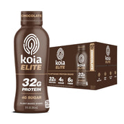 Koia Elite Plant Based Protein Shake, Vanilla, 32g Protein, 4g Sugar, 6g Prebiotic Fiber, Pre & Post Workout Nutritional Drink, No Seed Oils, Dairy-Free, Gluten-Free, Non-GMO, 12 Fl Oz (Pack of 12)