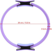 ZJchao Yoga Pilates Ring Circle for Thighs Legs Fitness Strengthen Core Back Improve Muscle Mobility Lightweight Portable Green Pink Black 15 in Diameter (Violet)
