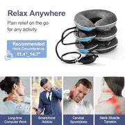 Neck Stretcher for Pain Relief, Adjustable Inflatable Cervical Traction Device, Neck Brace for Home Use, Supports Neck Decompression & Spine Alignment，Gifts for Women (Grey)