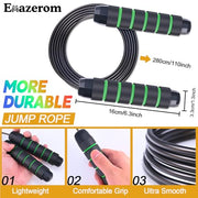 Jump Rope for Women Men Kids, Adjustable Skipping Rope with Ball Bearings, Professional Jumping Rope with Foam Handles, Tangle-Free Rapid Speed Jump Ropes for Fitness Workout Boxing Exercise