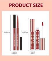 LANGMANNI 6 Matte Lipstick with 6 Lipliners Durable Makeup Set,Long-Lasting Non-Stick Cup Not Fade Waterproof Pigmented Velvet Lipgloss Kit Beauty Cosmetics Makeup Gift for Girls (#A)