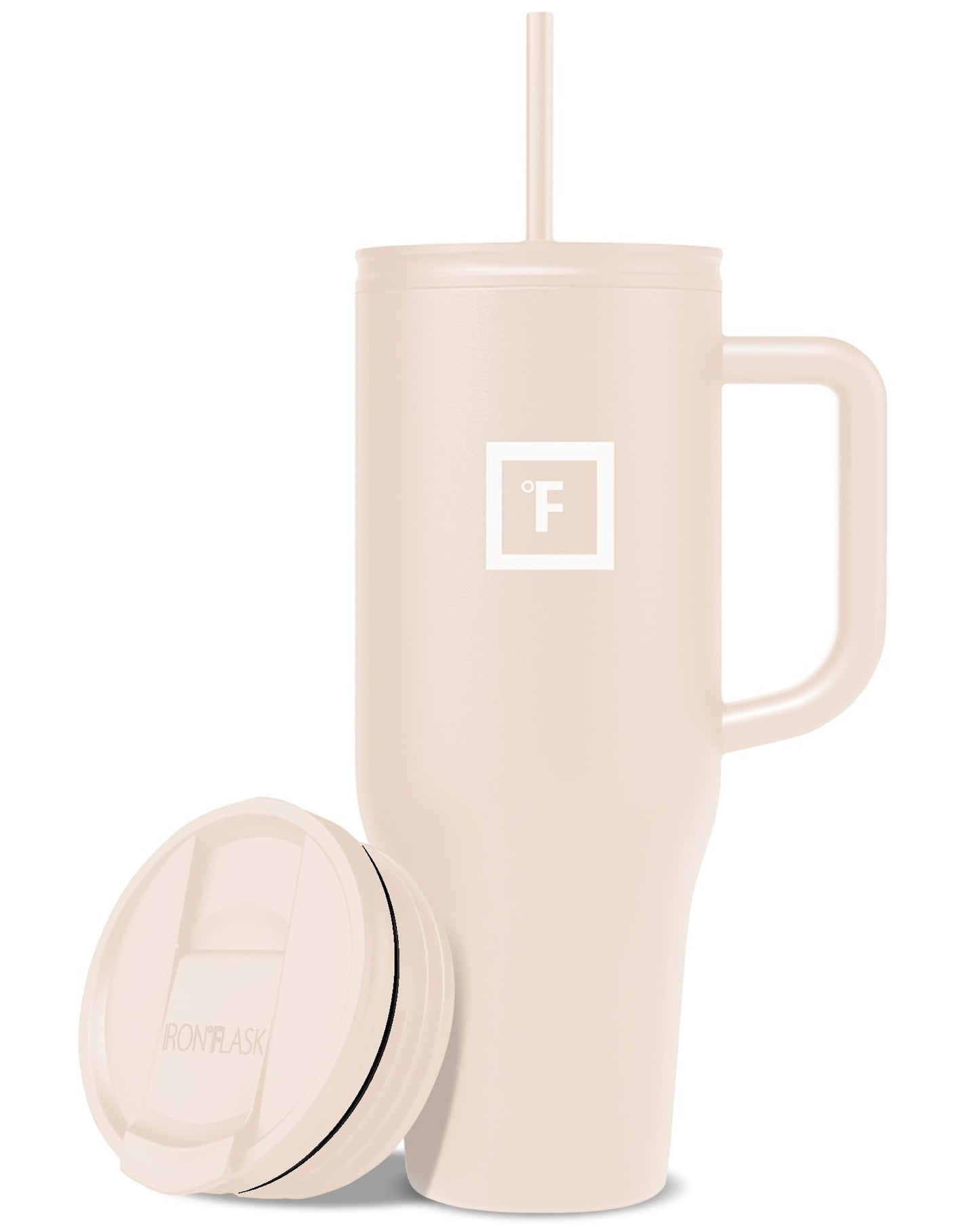 IRON °FLASK Co-Pilot Insulated Mug w/Straw & Flip Cap Lids - Cup Holder Bottle for Hot, Cold Drink - Leak-Proof - Water, Coffee Portable Travel Mug - Aurora, 32 Oz