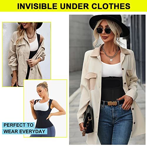 URSEXYLY Back Brace For Women Waist Trainer Vest Back Straightener Adjustable Posture Corrector Spinal Neck Shoulder Support