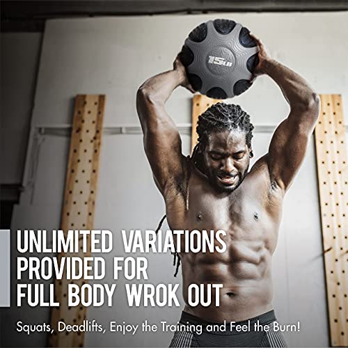 WF Athletic Supply Medicine & Exercise Ball - Durable Rubber & Consistent Weight Distribution; Comfort Textured Grip for Strength, Balance & Core Training, Multiple Choices Available