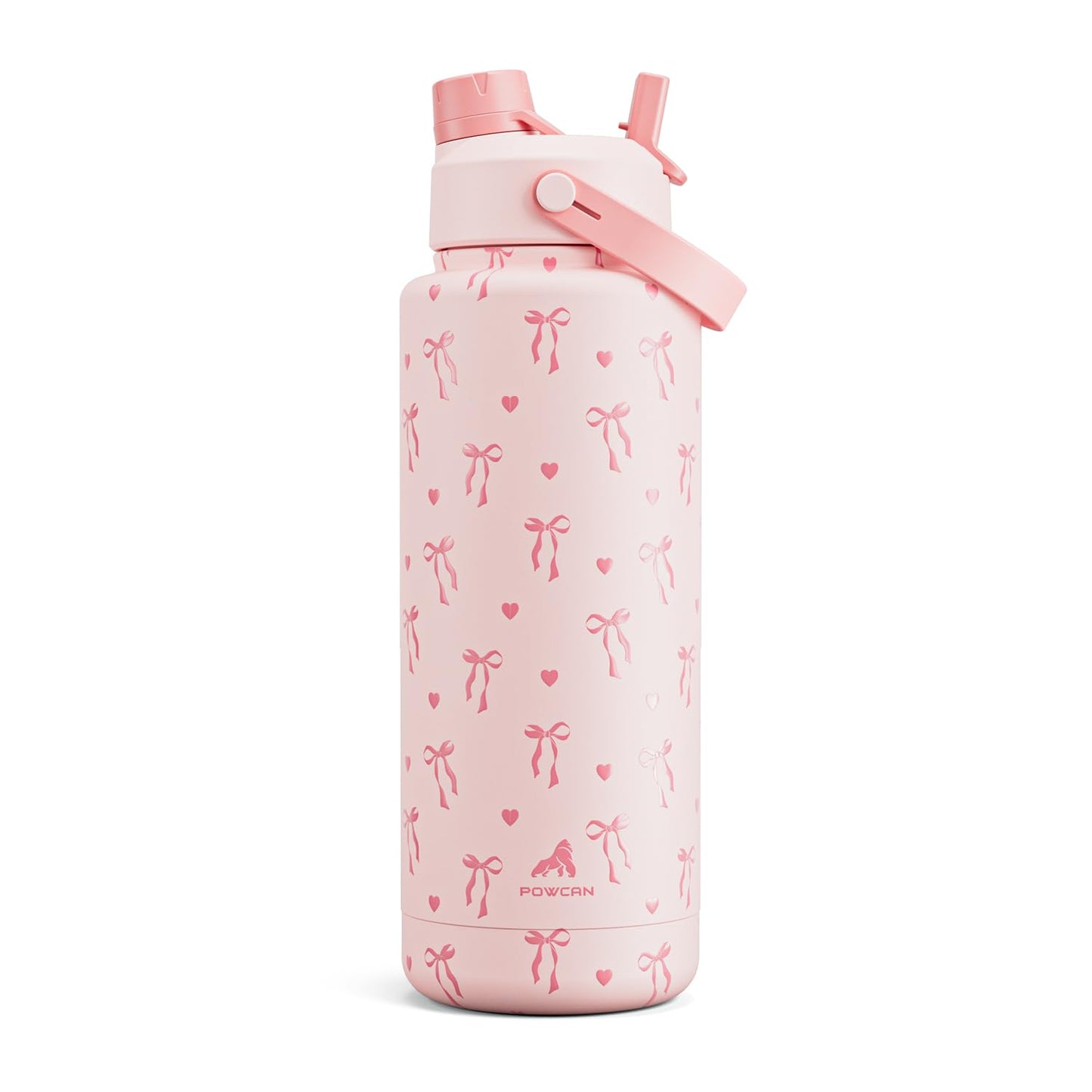 26 oz Insulated Water Bottle with 2-in-1 Straw and Spout Lid, Keep Cold 24H, Leak-Proof, Fits in Car Cup Holder, Stainless Steel Water Bottle for Sports, Travel, and School (Cotton Candy)