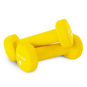 Yes4All Neoprene Coated Dumbbell Hand Weight Sets of 2 - Multiple Weight Options with 15 Colors, Anti-roll, Anti-Slip, Hexagon Shape