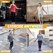 Jump Rope for Women Men Kids, Adjustable Skipping Rope with Ball Bearings, Professional Jumping Rope with Foam Handles, Tangle-Free Rapid Speed Jump Ropes for Fitness Workout Boxing Exercise