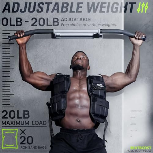 Weighted Vest Men 22lb/35lb Adjustable Weights with Ironsand for Walking Strength Training Running Workout