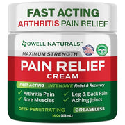 Owell Naturals Deep Penetrating Pain Relief Cream– Maximum Strength Formula for Joints & Muscles – Fast-Acting Comfort for Back, Knees, Hands, Legs & More, 14 oz