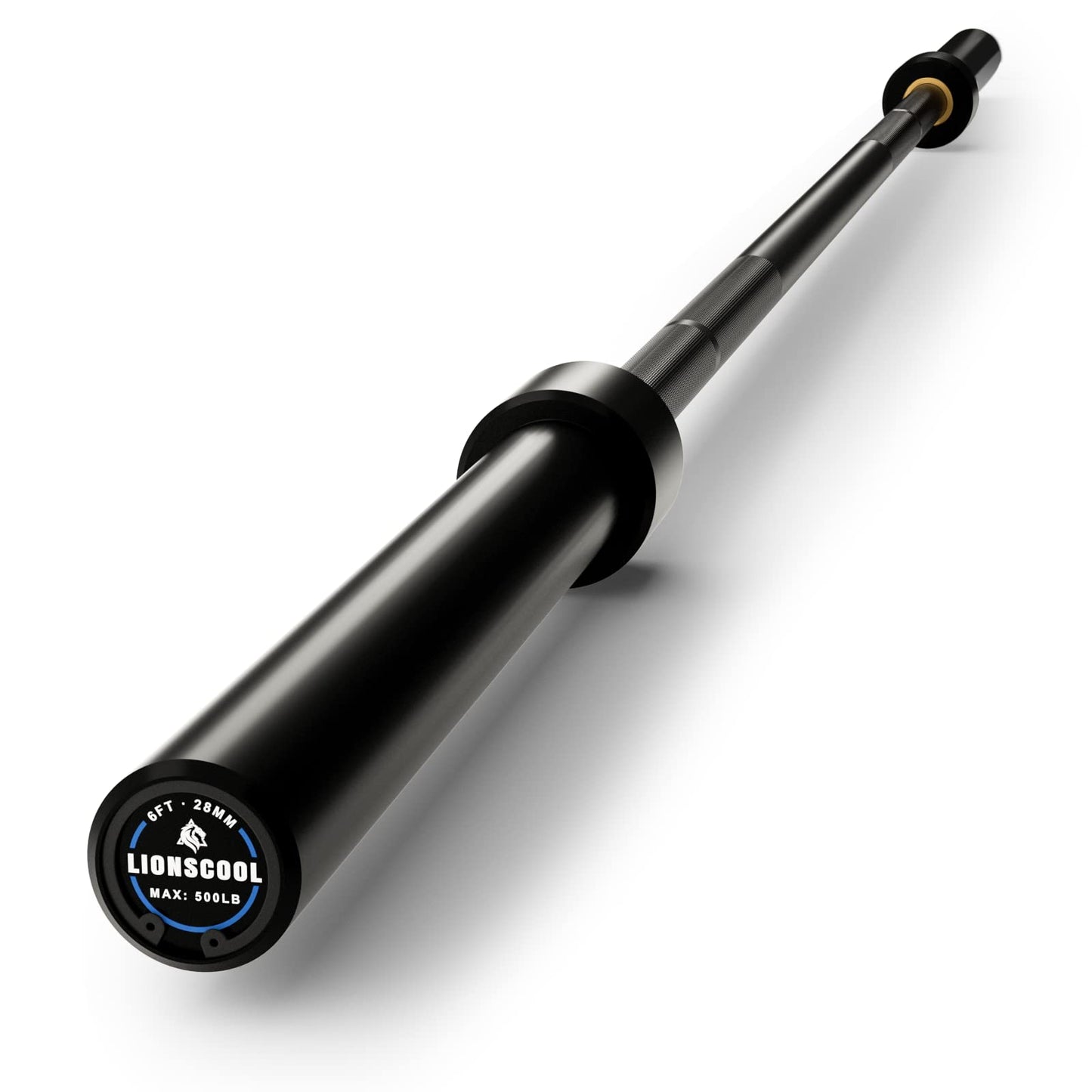 LIONSCOOL Premium 4ft/4.9ft/6ft Barbell for Strength Training and Olympic Weightlifting, 2 Inch Bar for Squats, Curls, Deadlifts, Presses, Hip Thrusts, 350lbs/500lbs/700lbs Weight Capacity