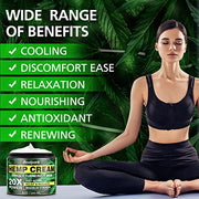 Natural Hemp Cream 8 fl oz - Arnica,MSM, Turmeric, Emu Oil, Menthol, Aloe - Muscles, Joints, Lower Back, Back, Knees, Neck, Fingers, Elbows,Body