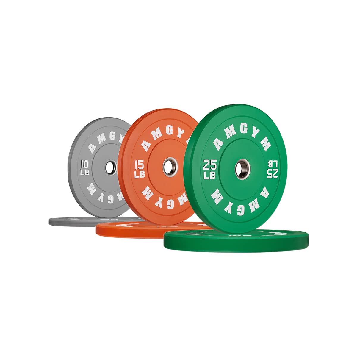 2 Inch Bumper Plates，10-500lbs，Barbell Rubber Olympic Weight Plates Set for Home Gym, Strength Training & Weight Lifting, Multiple Options Colors