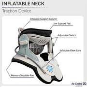 Neck Traction Device by Air Collar - Neck Stretcher - Cervical Traction Device - Neck & Shoulder Pain Relief - Stretcher Collar for Improved Spine Alignment - 2nd Generation (2nd Gen - Electric)