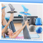 Poen Home Pilates Kit for Women Pilates Equipment Ring and Ball Set with Stretching Strap 8 Resistance Bands Non Slip Socks Gym Back Bags Exercise Equipment for Workout