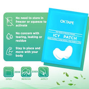 OK TAPE Cooling Patch for Knee Pain & Sprain, Soft Gel Patch with Menthol and Hydrogel Tech, Instant Relief from Discomfort, 10 Count (5.5in x 3.5in)